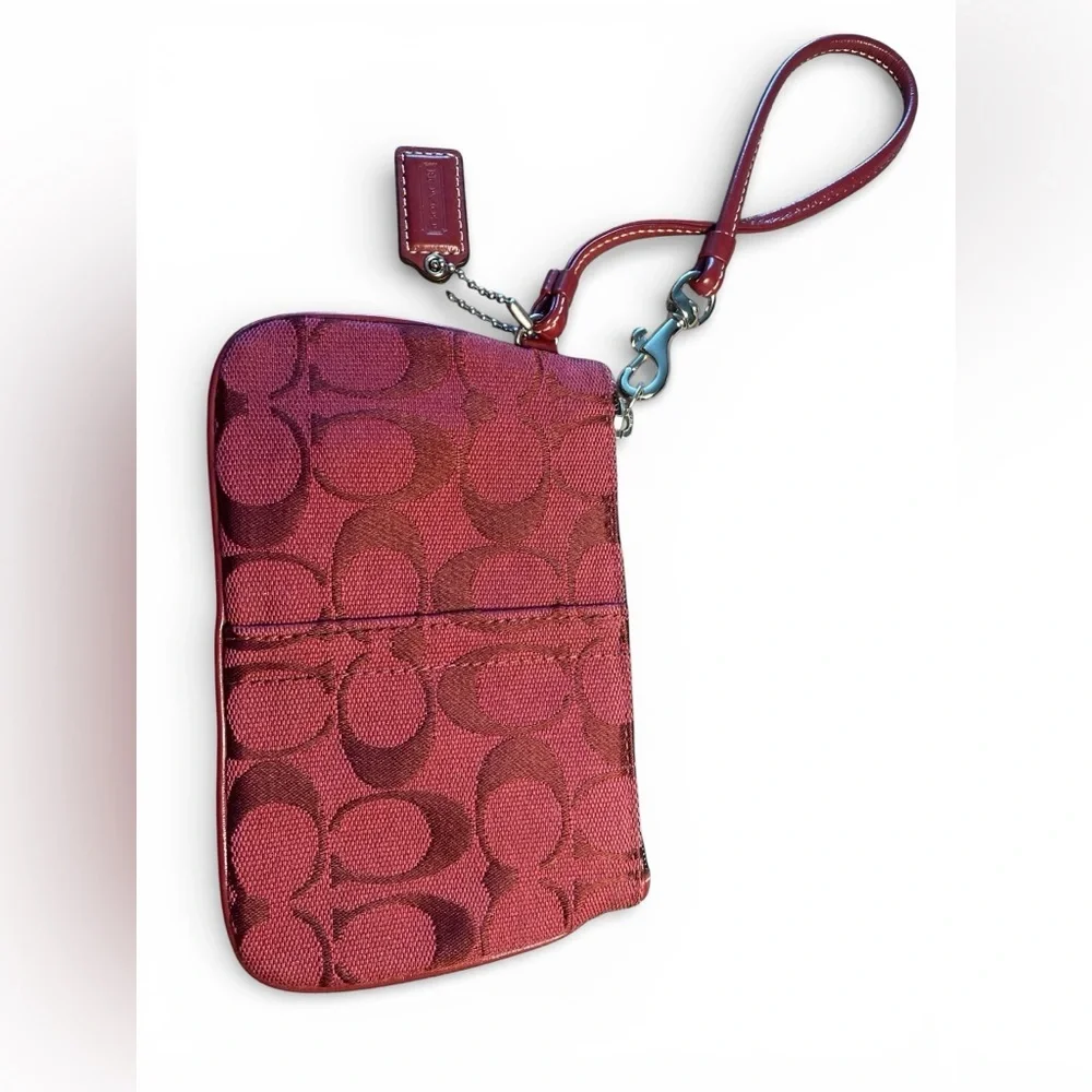Coach Red Signature Wristlet Vintage
